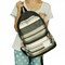 Colorful Fabric Art Backpack, Front Zipper Pocket, Outdoor Daypack, Whimsical, Gray, 16" x 14.5" x 5"